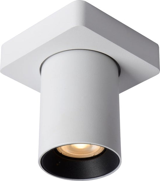 Lucide NIGEL - Spot de plafond (lampe de plafond) - LED à intensité variable et couleur de lumière variable - GU10 - 1x5 W 2200 K/3000 K - Blanc