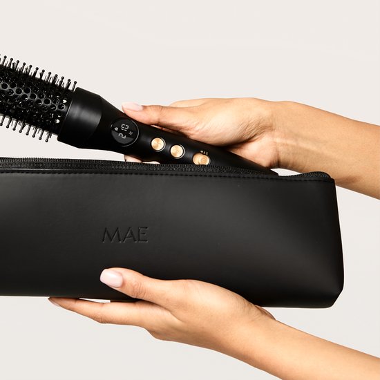 Brosse thermique MAE® - Brosse chauffante en céramique - Brosse sèche-cheveux - Technologie de flux d'air et plasma - Anti-frisottis - Brosse à boucles - Tous types de cheveux