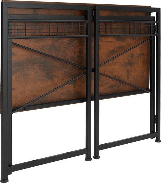tectake® - Bureau pliant Paterson 102x51x77cm - brun foncé - 404660