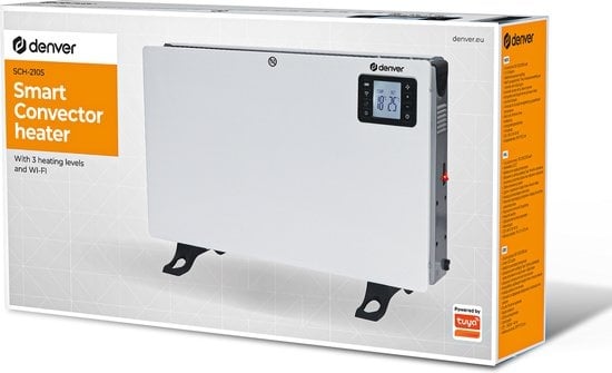 Poêle électrique Denver - 750/ 1250/2000W - Minuterie - Réglages de température - Tuya App - Thermostat - Poêle convecteur - Google Assistant & Amazon Alexa - SCH2105
