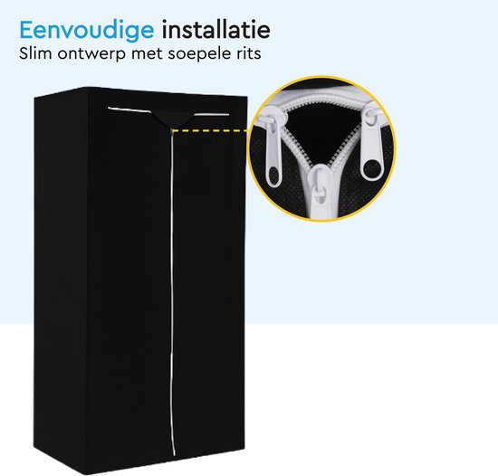 BRASQ Couvre-étagère noir - 180x90x40 cm