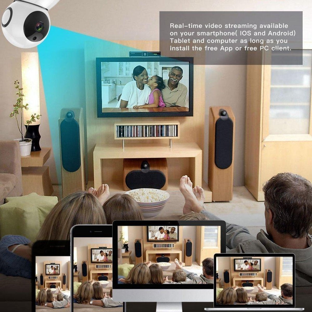 Caméra IP avec détection de mouvement - babyphone - caméra sans fil avec support wifi + application