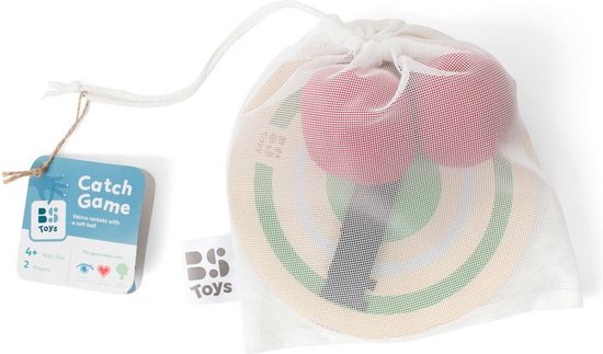 BS Toys Jeu de lancer - Jouets en bois - Sport - Jeu de lancer avec velcro