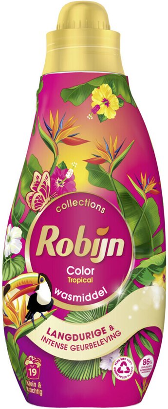 Robijn - Lessive concentrée Color Tropical pour 19 lavages - 665 ml