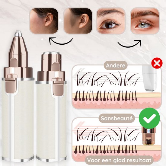 Tondeuse à sourcils - Épilation visage femmes - Épilation visage femmes - Sansbeauté® - Rasoir de sécurité - Ladyshave - Épilation visage impeccable - Rasoir à sourcils