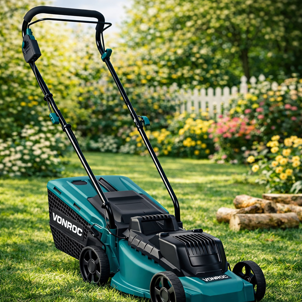 Tondeuse à gazon sans fil 40V - VONROC - Réglage de la hauteur - 33cm - Sans batterie ni chargeur
