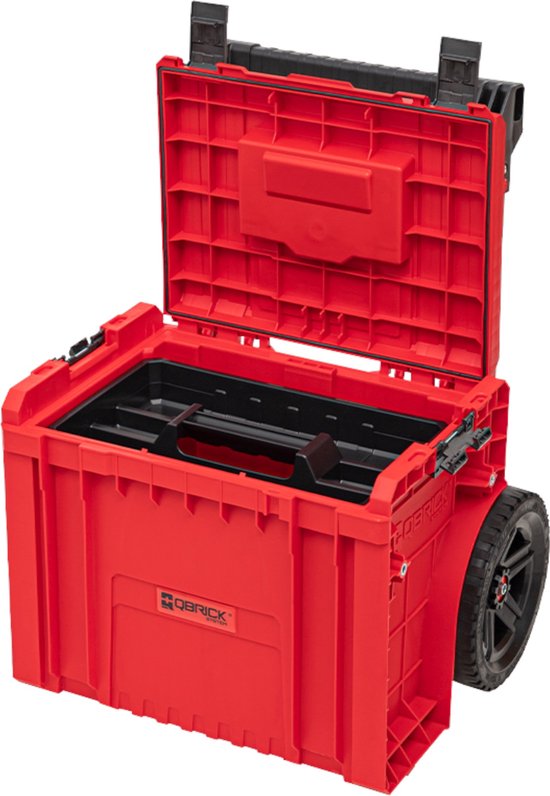 Qbrick System PRO Cart 2.0 Plus RED ULTRA HD empilable 490 x 415 x 660 mm 29 l IP54 poignée télescopique double amovible