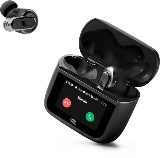 JBL Tour Pro 3 - Écouteurs sans fil avec réduction de bruit - Étui intelligent avec écran tactile - Bluetooth « True Wireless » - Audio haute résolution (LDAC) - 50 heures - Noir
