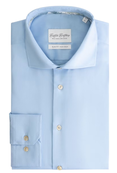 Boston Brothers Wide Spread Shirt - taille 41 - bleu clair - hommes