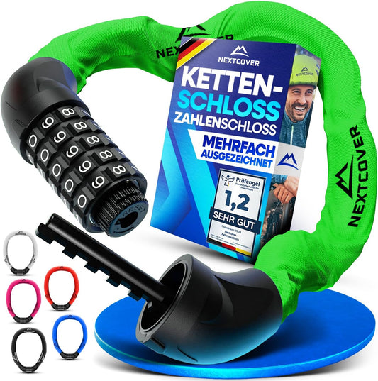 NEXTCOVER® Cadenas pour vélo LockOne avec clé - haute sécurité - robuste et durable - 3 clés - Vert