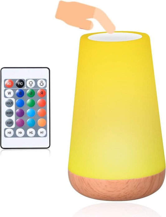 Veilleuse LED rechargeable - commande tactile - 13 couleurs