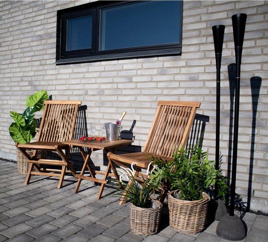 House Nordic Garden Chair - Lot de 2 - Max. 120 kg - Teck - 62 x 46 x 89 cm