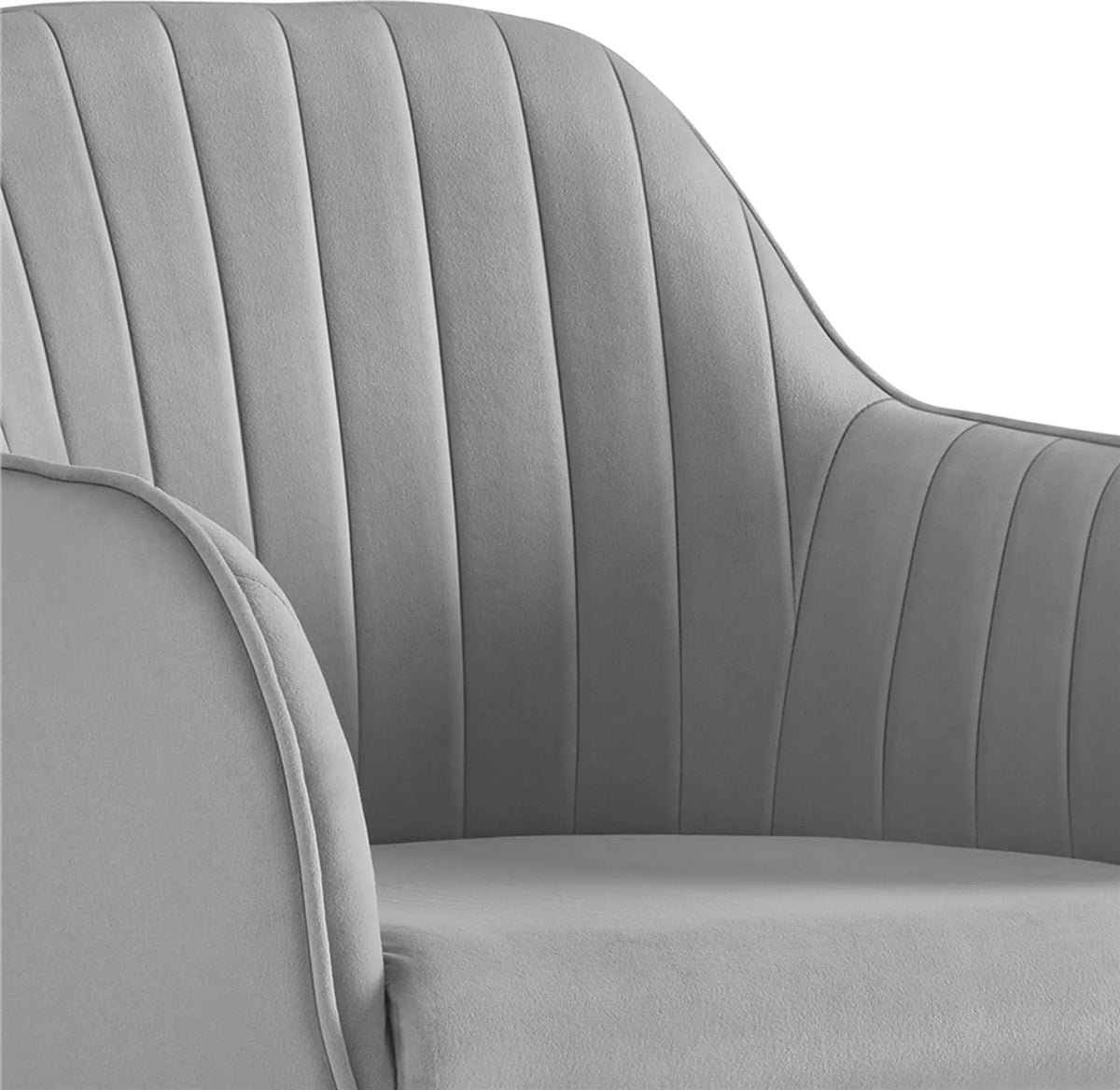 Chaise de bureau ergonomique Yaheetech - avec revêtement en velours de luxe, hauteur réglable par vérin à gaz et roues en nylon pivotantes à 360° - pour le bureau et l'étude - métal gris clair - 60 x 61 x 83-92,5 cm