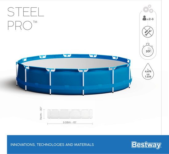 Piscine Bestway Steel Pro - Ø 305 x 76 cm