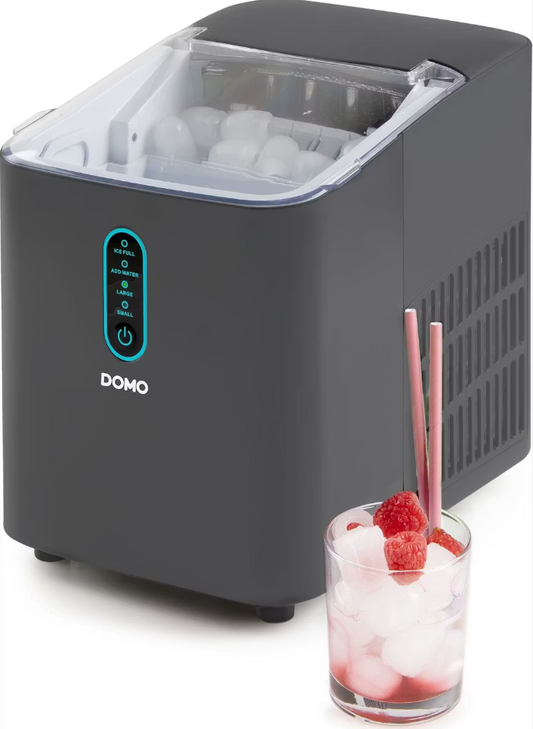 DOMO Machine à glaçons DO1132IB- 12kg/24h - 1 L - Gris
