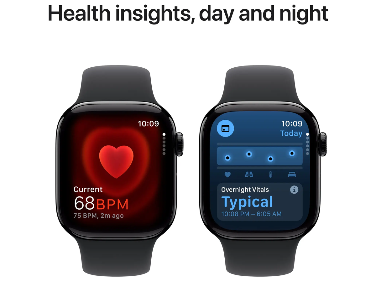 Apple Watch Series 10 42 mm - Aluminium noir diamant - Bracelet Sport noir