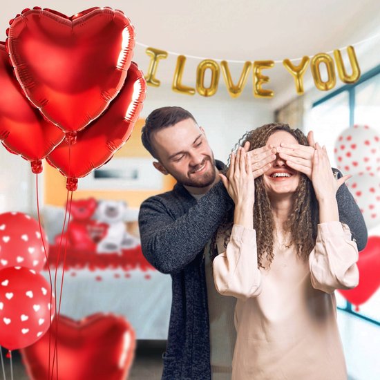 Feestio Set de décoration pour la Saint-Valentin - Décoration - Guirlande - 1000 pétales de roses inclus - Cadeau pour maman / elle