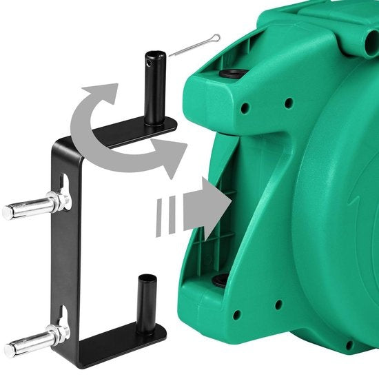 TecTake - Enrouleur de jardin 10 mètres - Enrouleur - vert - 402761