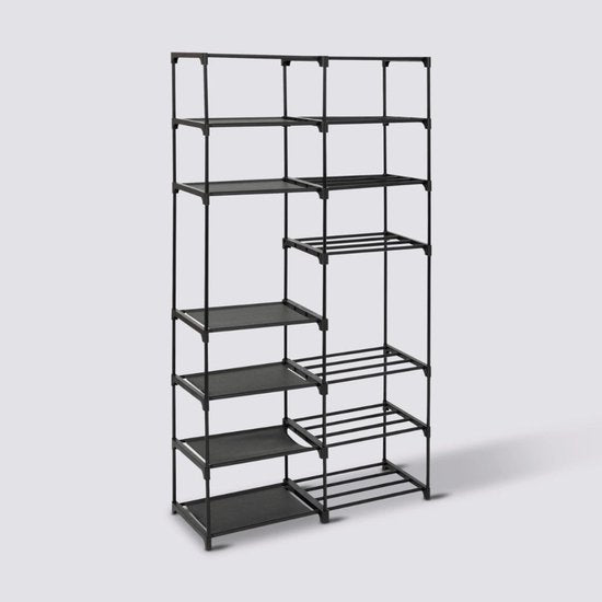 Étagère à chaussures modulaire à 8 étages pour 32 paires Five® - Noir - Facile à monter