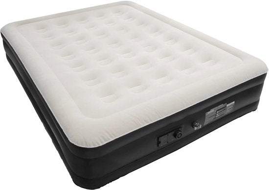 FLOAT NimbusRest - Matelas gonflable 2 personnes avec pompe électrique intégrée - < 3 min de gonflage rapide - 198 x 152 x 38 cm - Matelas gonflable autogonflant 2 personnes - Lit d'appoint Queen