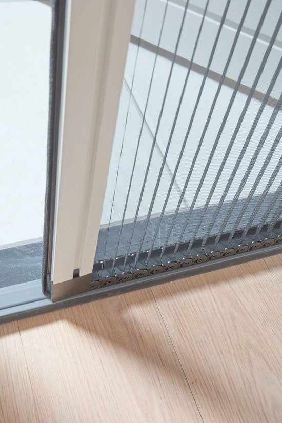 Bruynzeel Porte moustiquaire plissée sur mesure 96x233-236 blanc s900