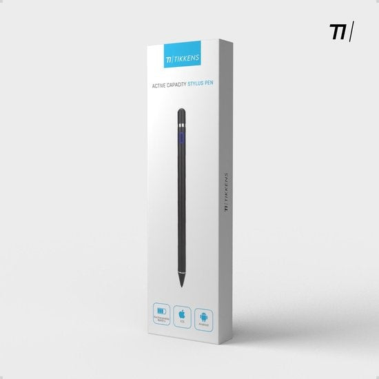 Stylet - Tikkens - 2 en - Stylo tablette - Stylet pour tablette, téléphones - Compatible Apple et Android - Noir