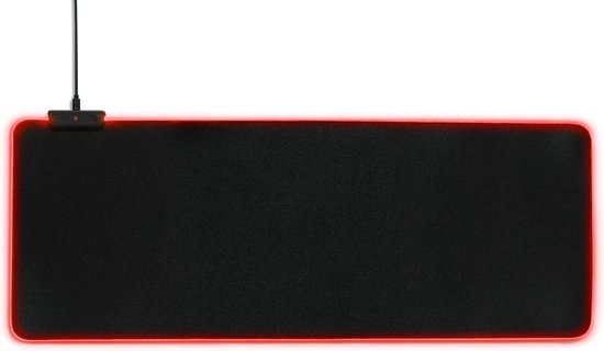 Tapis de souris gaming XXL DUTCH ORIGINALS - Eclairage LED RVB - 9 couleurs - Luminosité réglable - Antidérapant - 80 x 30 cm