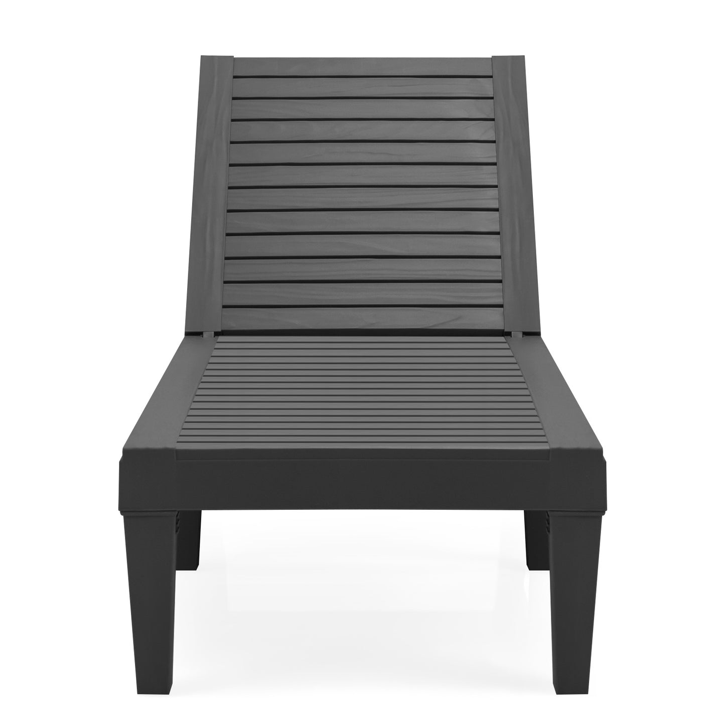 Coast Terrace Lounger chaise d'extérieur avec dossier réglable 190 x 57,5 ??x 29 cm noir