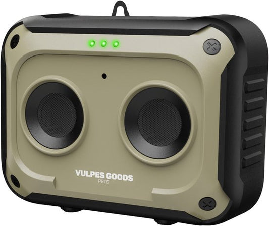 Vulpes Goods® Pets Anti Barking Device MINI PRO - Ultrasons - Rechargeable et fonctionnement automatique - Pour tous les chiens - Étanche - 2 haut-parleurs puissants - Pas de choc - Intérieur et extérieur
