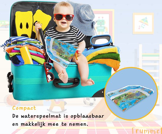 Frummel Water Playmat Baby - Matelas d'eau - Matelas de jeu - Gonflable - Jouets d'eau pour bébé - Cadeau de maternité - Poisson-clown