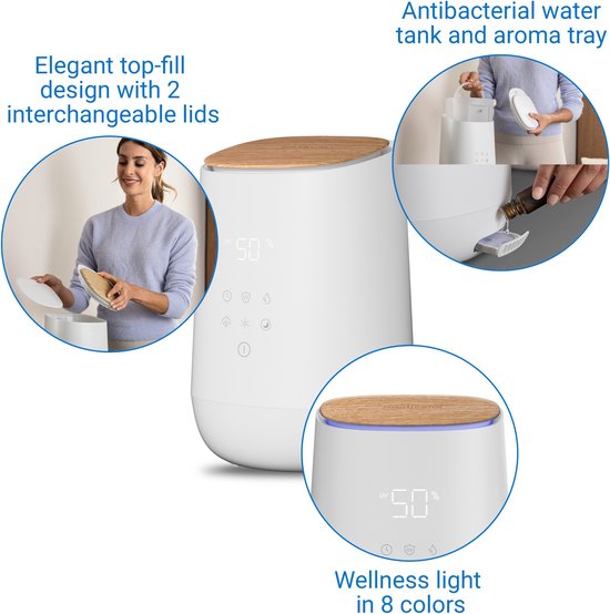 Medisana AH 680 - Humidificateur avec diffusion d'arômes et éclairage bien-être