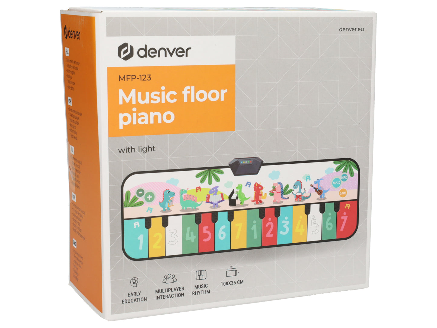 Denver MFP-123 Pianomat avec fonctions lumière et musique - 108 x 36 cm - coloré