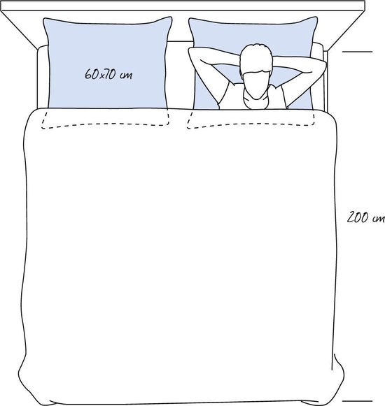 Oreiller Heckettlane - Oreiller de sommeil avec plumes et duvet - Oreiller froid - 60x70 cm - Pour les dormeurs sur le dos, sur le côté et sur le ventre - 1 pièce