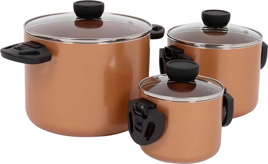 Bo-Camp - Industrial - Batterie de cuisine - Slauson - Compact 3 - 3 pièces - Aluminium - Induction
