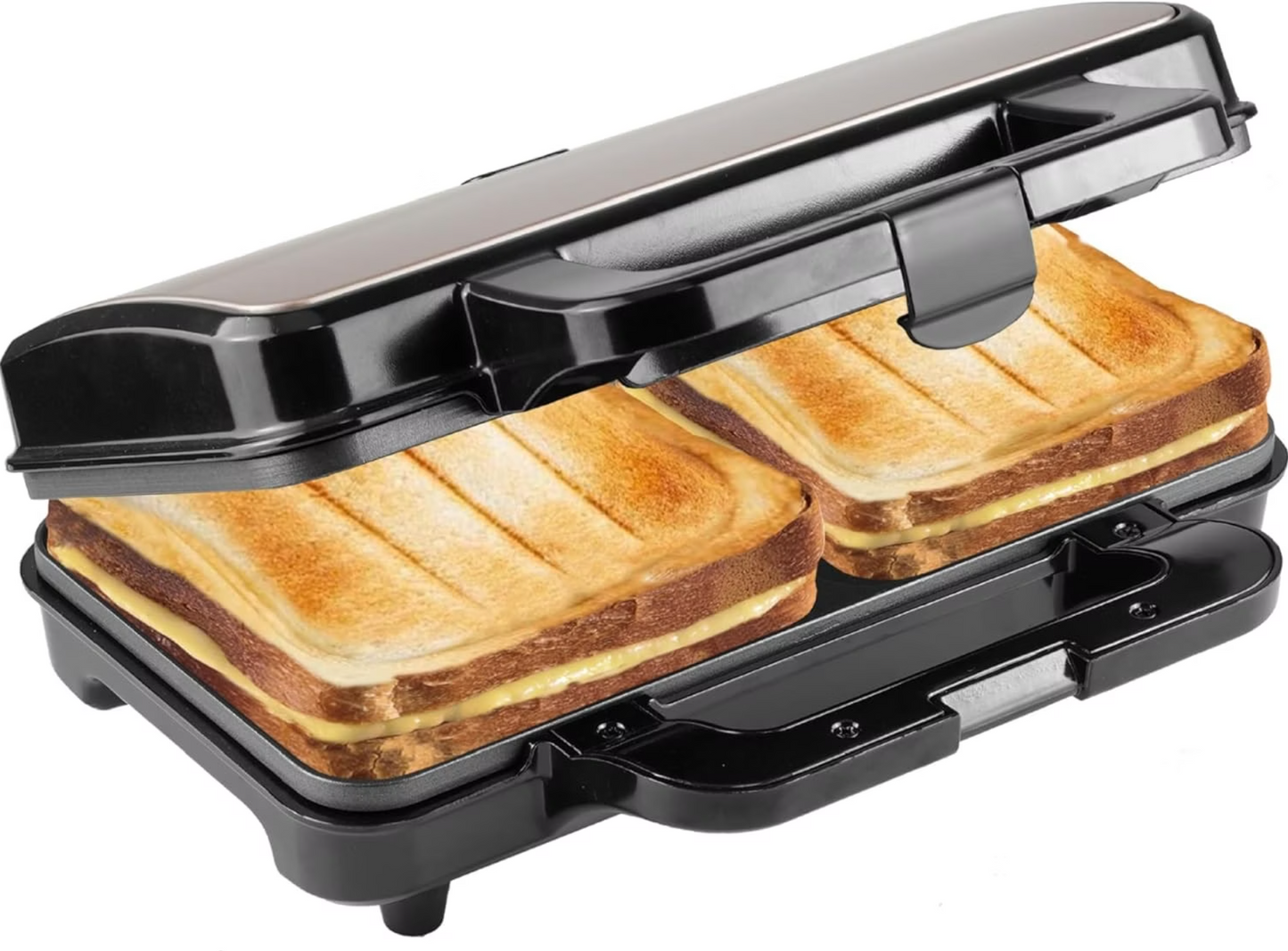 Appareil à croque-monsieur Bestron XL ASM92XLSS  - 900 W - 26 x 31 x 12 cm - Beige