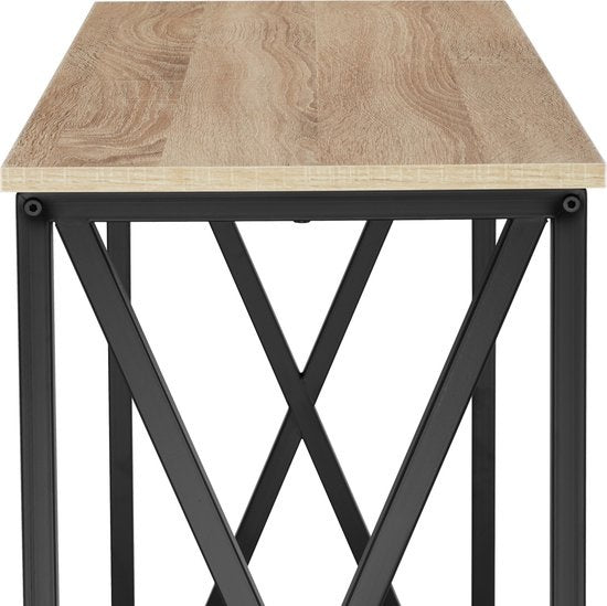 tectake - Table console Tacoma 100x35x80,5cm - brun clair - 404671