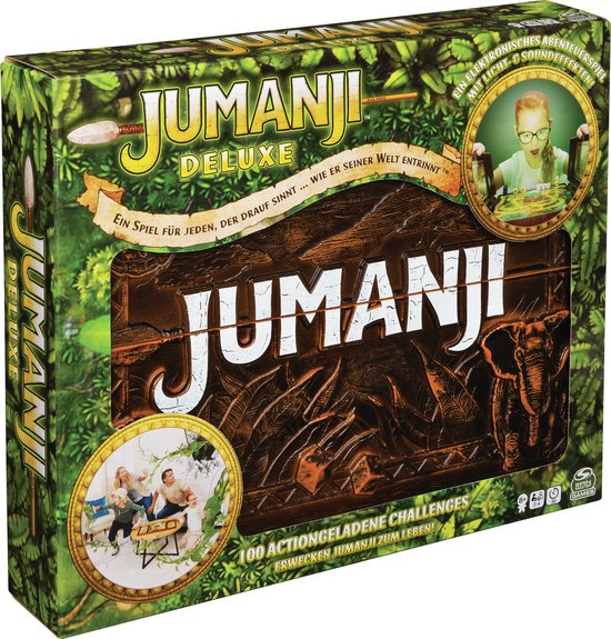 Spin Master Games Jumanji Deluxe, une version électronique captivante du jeu de société d'aventure classique, désormais dotée d'effets lumineux et sonores