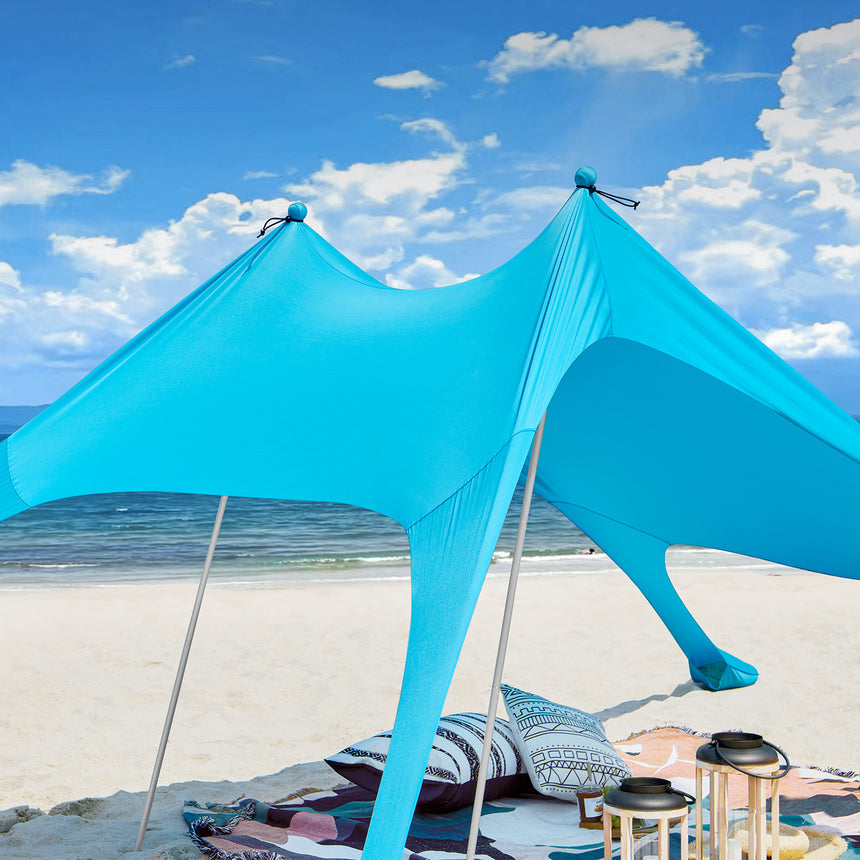 SoBuy OZT01-HB Tente de plage portable - Lycra Polyester - Anti-UV UPF 30 - Parasol de plage & Tente de plage avec sac de transport