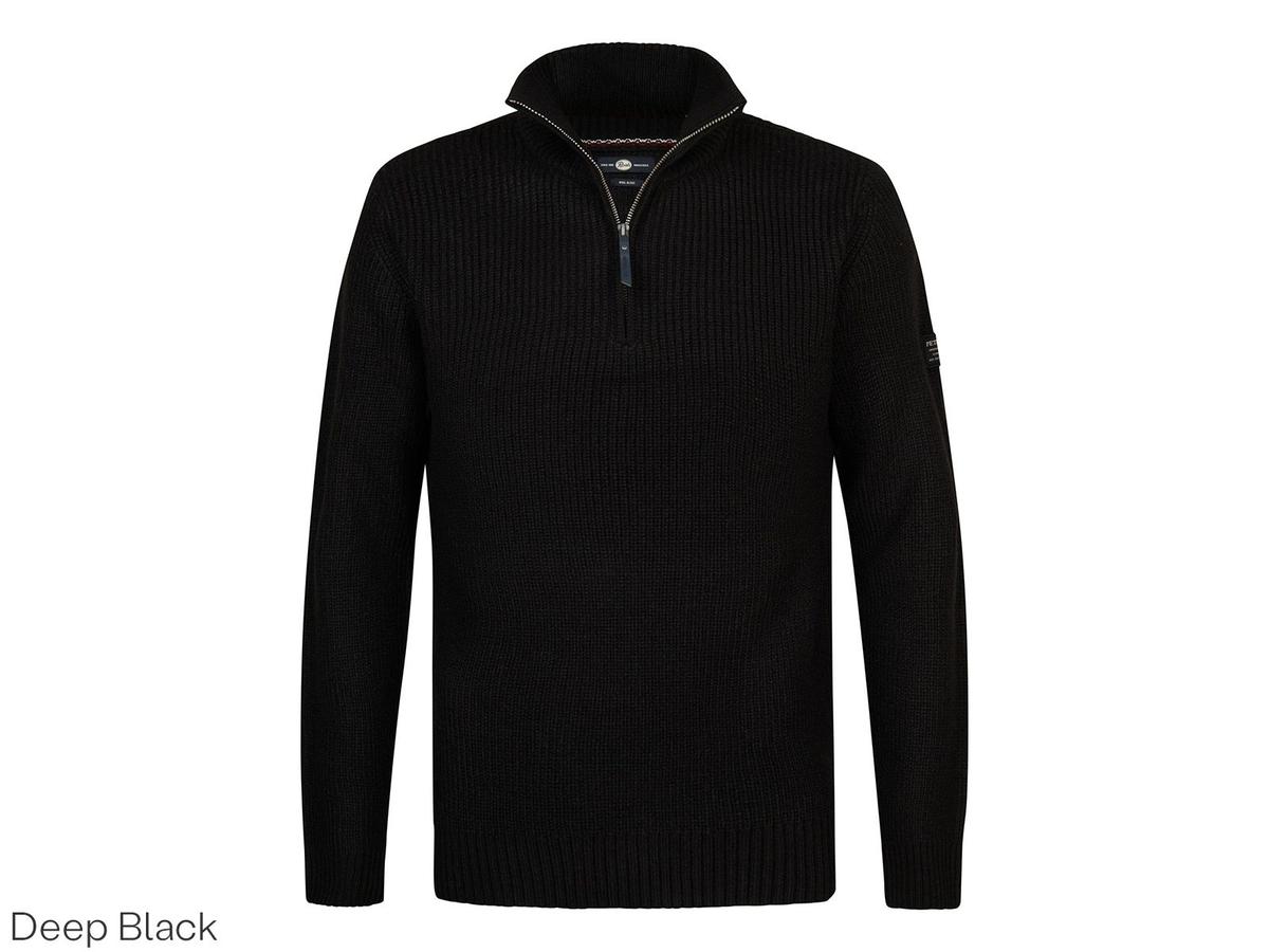 Pull Petrol Industries - Col en maille - taille M - Noir intense