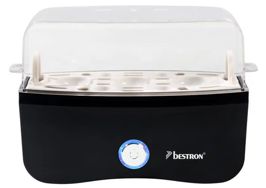 Cuiseur à œufs Bestron AEC1230KL - 3 œufs - 210 W - Gobelet doseur et pic à œufs - Noir