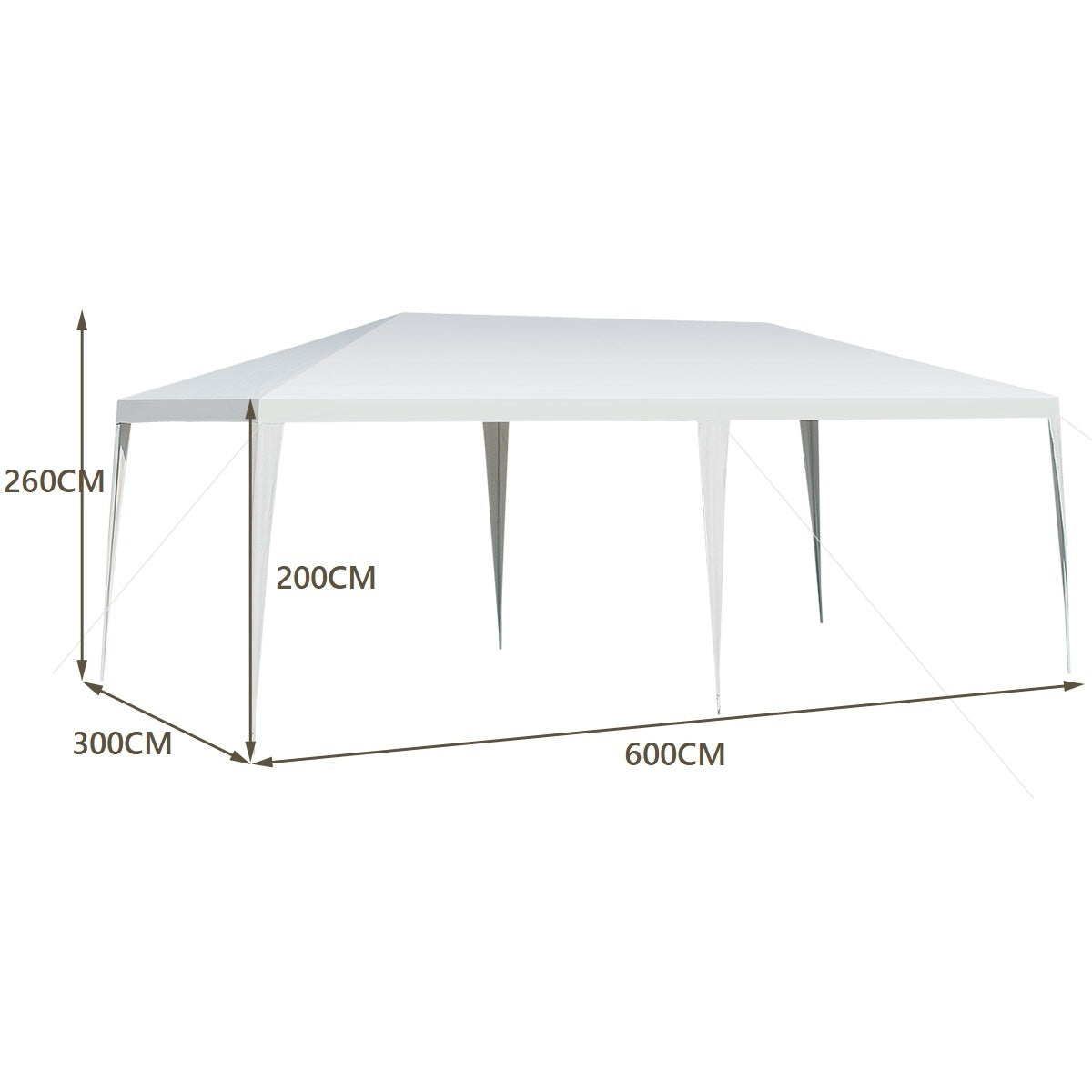Coast Party Tent Pavilion Waterproof - 3m x 6m - White