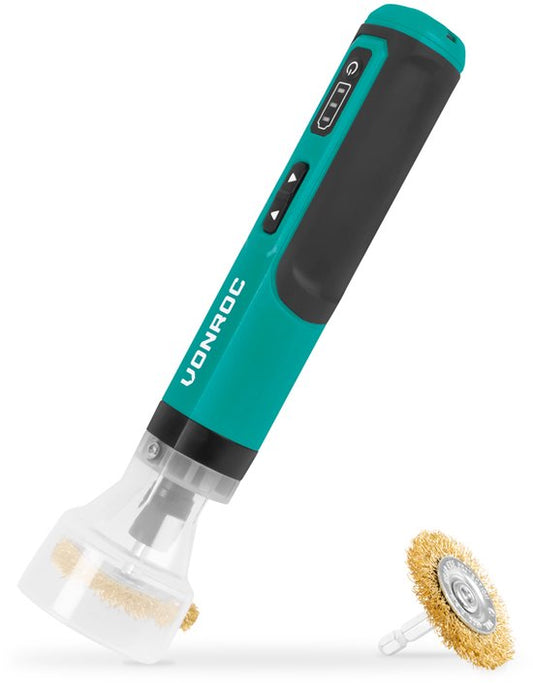 VONROC Brosse à désherber électrique - 4V - Câble USB-C inclus