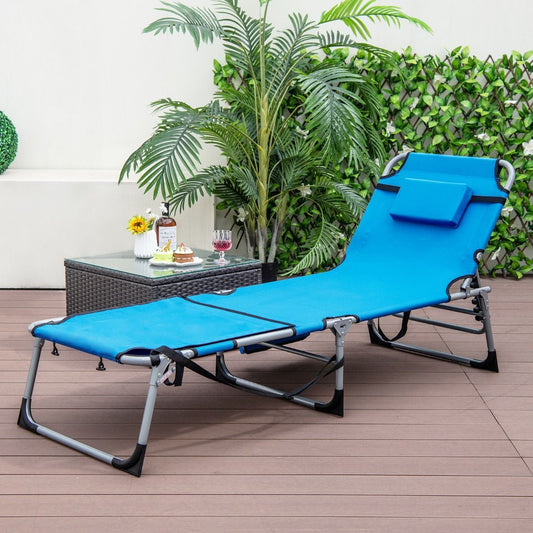 Bain de soleil COAST avec ouverture faciale - pliable - 193 x 60 x 34 cm - bleu