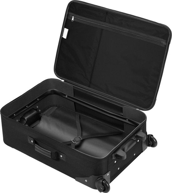 Juskys Trolley Travel Case Set / Suitcase Set Athen - 5-Piece - Black