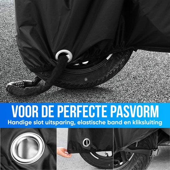 Strex Scooter Cover / Motorbike Cover Universal for all Scooters / Motors - Waterproof 300D Oxford - Suitable for Windshield - Scooter Cover - Motorbike Cover - Incl. Storage Bag