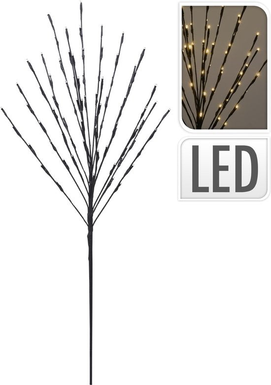 Arbre illuminé - 110cm - 80 LEDs - Blanc chaud - minuterie