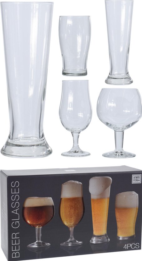 Lot de 4 verres à bière