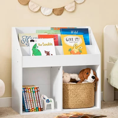 Bibliothèque pour enfants SoBuy avec compartiments de rangement - 73 x 30 x 80 cm - Blanc