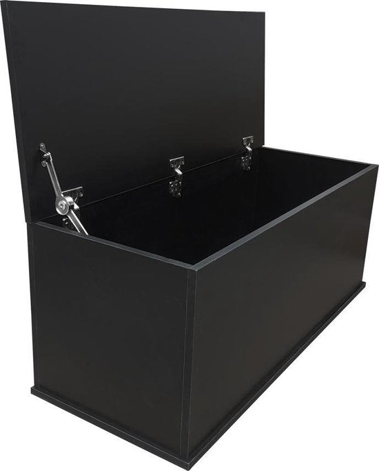 Coffre de rangement - coffre à jouets - coffre à couvertures - largeur 100 cm - noir