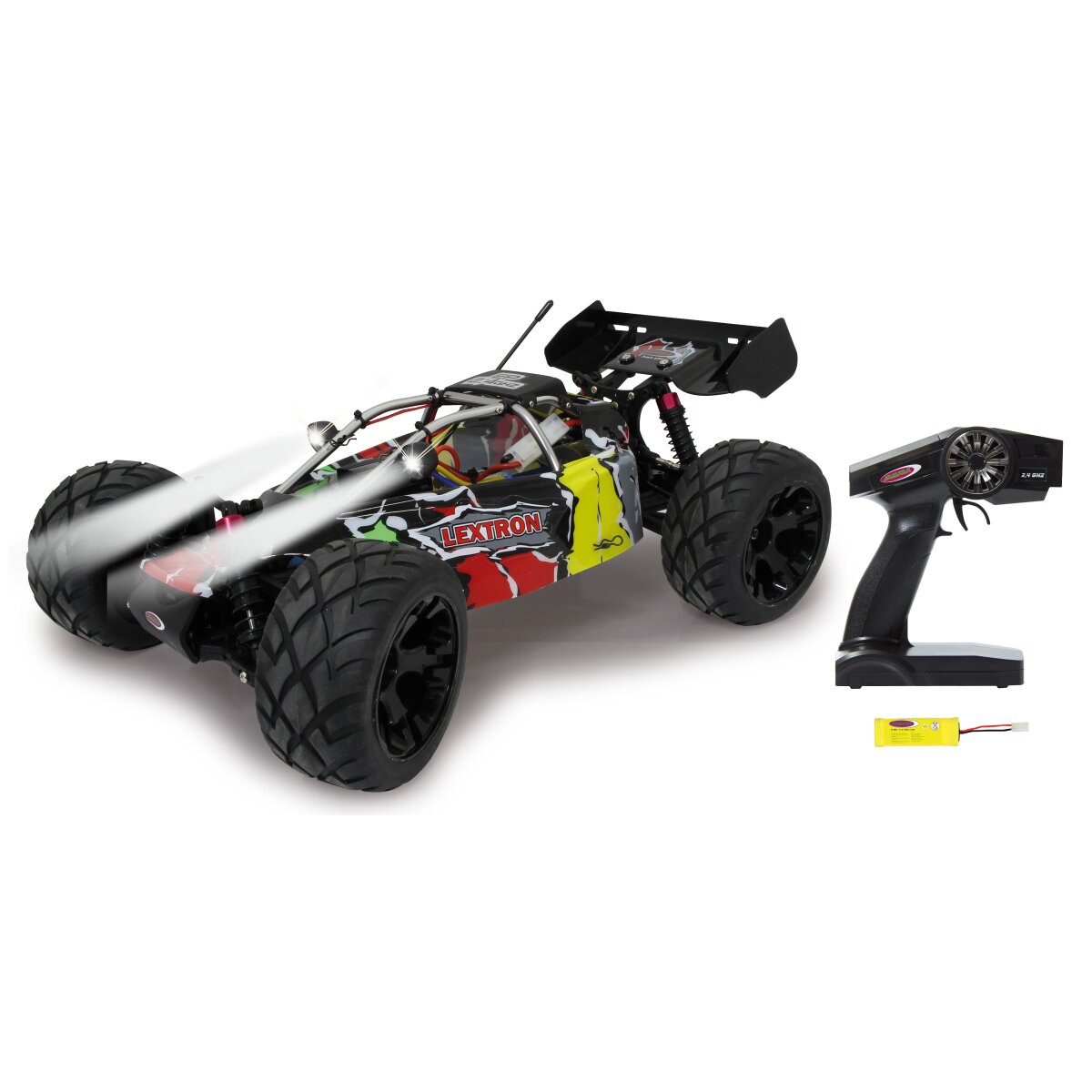 Jamara Lextron Desertbuggy 4WD - 1:10 - 35 km/h - Gris - Avec LED et batterie NiMh